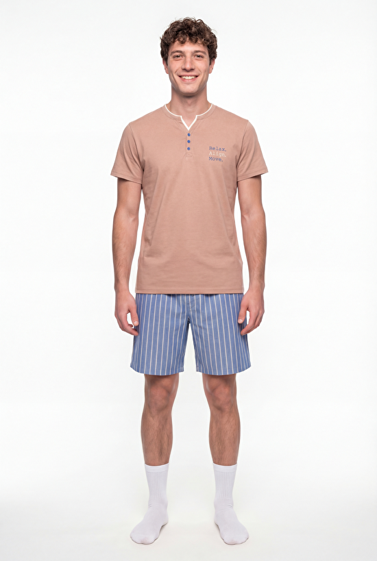 Man Colorful Desert Sand Pajama Set - 2