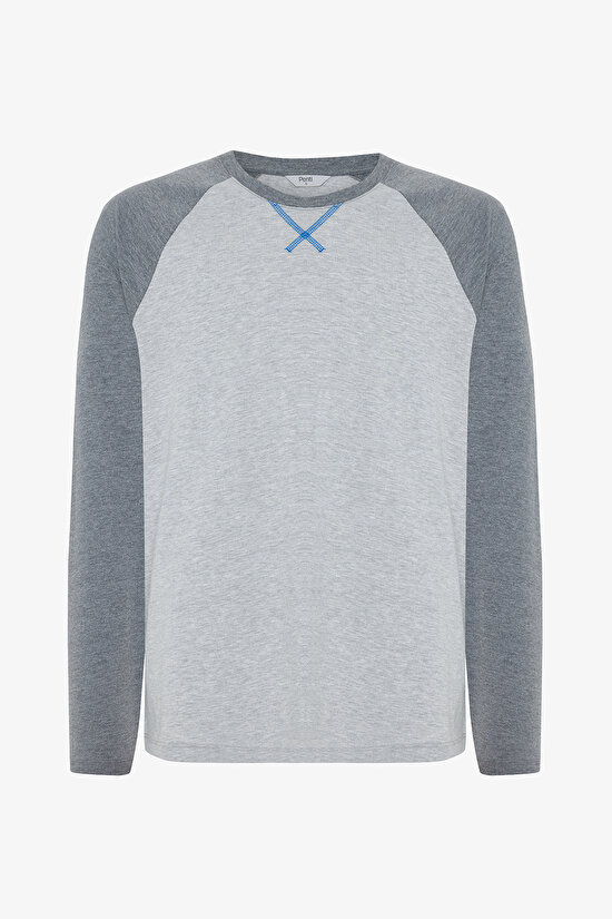 Erkek Çok Renkli Dark Gray Pantolon Pijama Takımı - 3