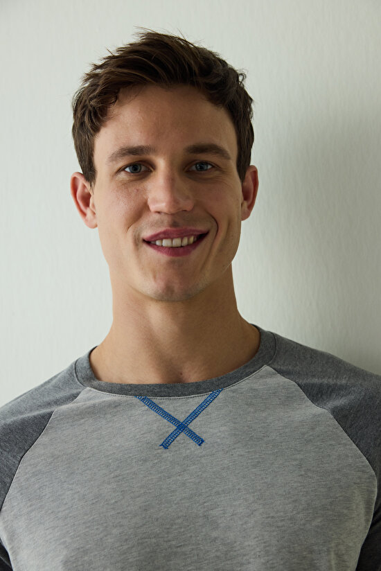 Erkek Çok Renkli Dark Gray Pantolon Pijama Takımı - 8