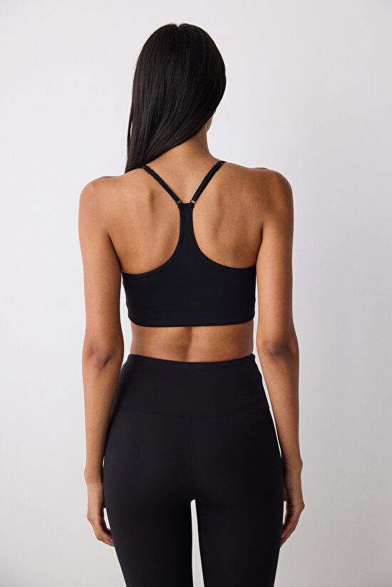 New Light Black Sports Bra - 4
