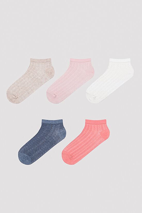 Colorful Jacquard 5in1 Liner Socks - 1