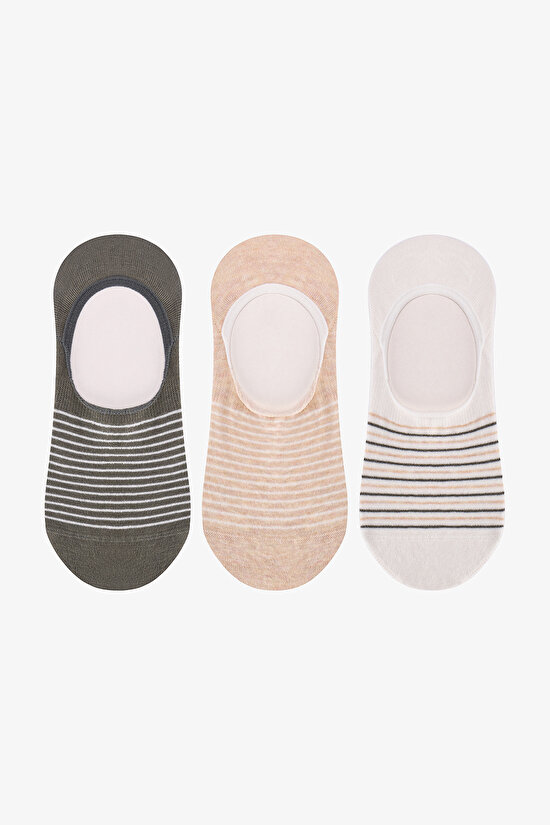 Erkek Renkli Sandy Lines Mindfulness 3'lü Suba Çorabı - 1