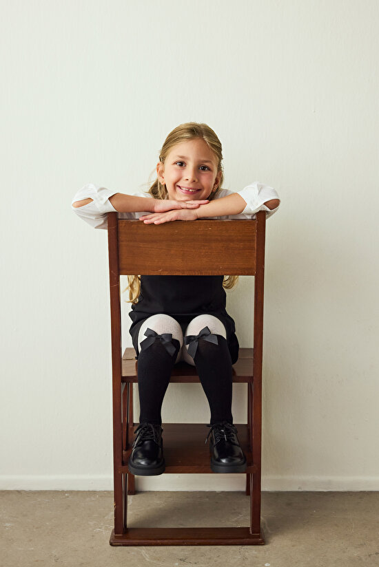 Pretty Ribbon Siyah  Külotlu Çorap - 4