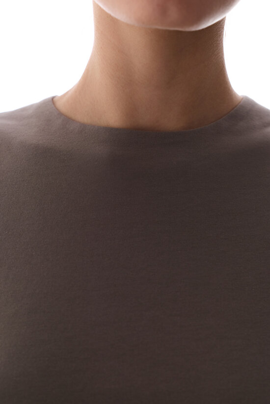 Gray Clean Neck T Shirt - 3