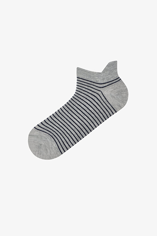 Erkek Renkli Color Stripe 3 3'lü Patik Çorap - 3