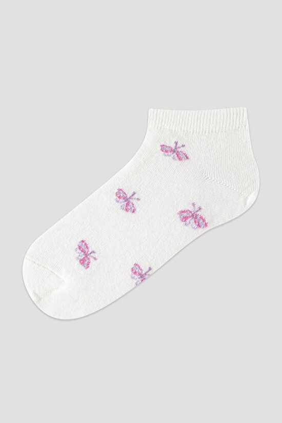 Girls Butterfly 3in1 Liner Socks - 4