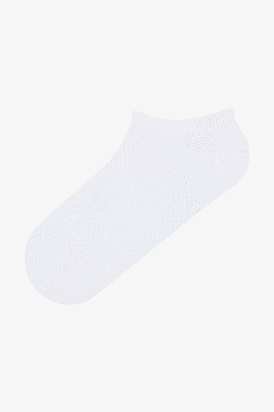 5 Çift Pamuklu Mor Tonlu Burun Dikişsiz Sneaker Çorap - 4