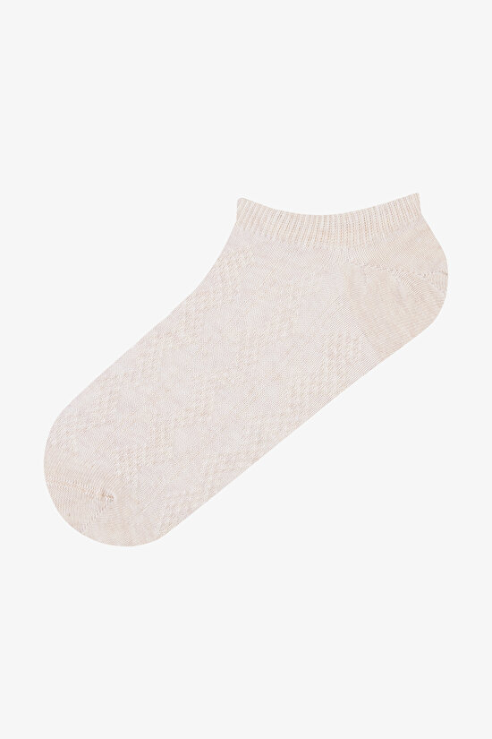 5 Çift Pamuklu Mor Tonlu Burun Dikişsiz Sneaker Çorap - 6