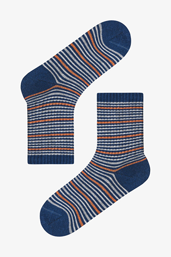 Renkli Erkek Çocuk Energic Orange 4'lü Tenis Soket Çorap - 2