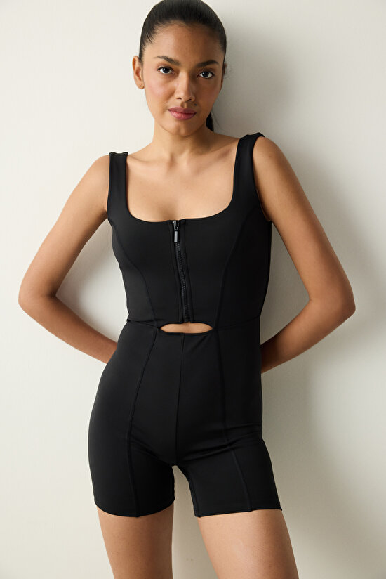 Short Black Jumpsuit - 1