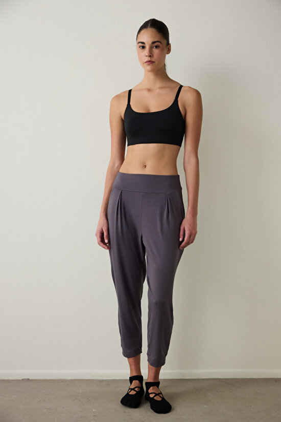 Anthracite High Waist Ankle Length Yoga Pants Anthracite High Waist Ankle Length Yoga Pants - 3