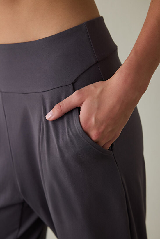 Anthracite High Waist Ankle Length Yoga Pants Anthracite High Waist Ankle Length Yoga Pants - 5