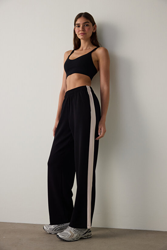 Siyah Silky Feel Spor Pantolon - 5