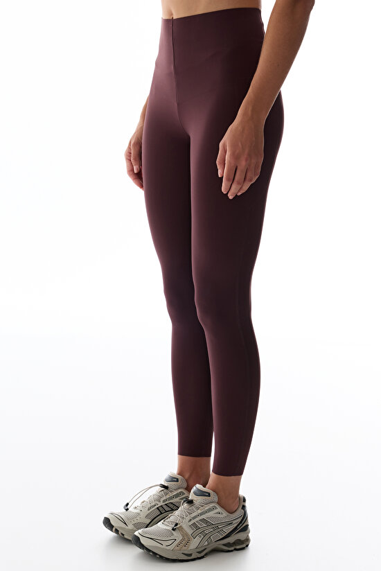 Dark Burgundy New Back Lock Stitch Leggings - 1