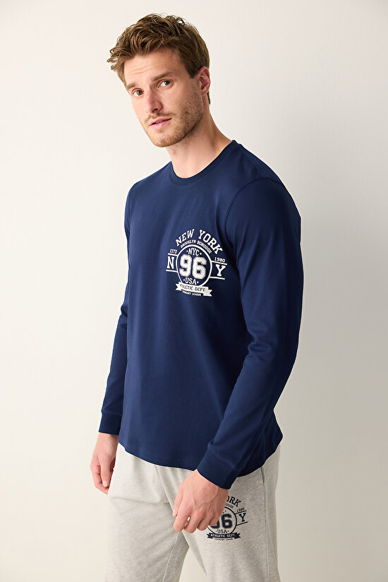 New York Multi Colour Pant PJ Set - 3