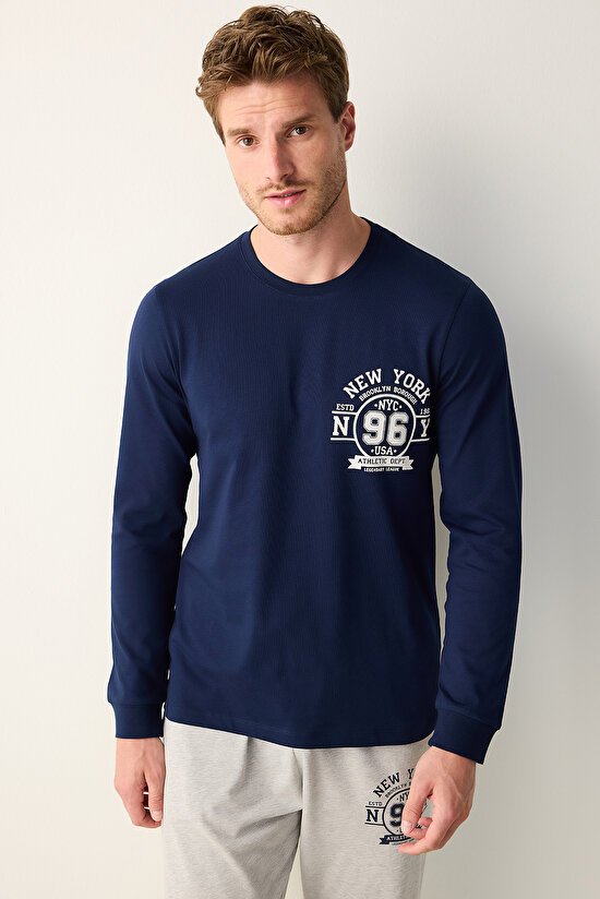 New York Multi Colour Pant PJ Set - 4