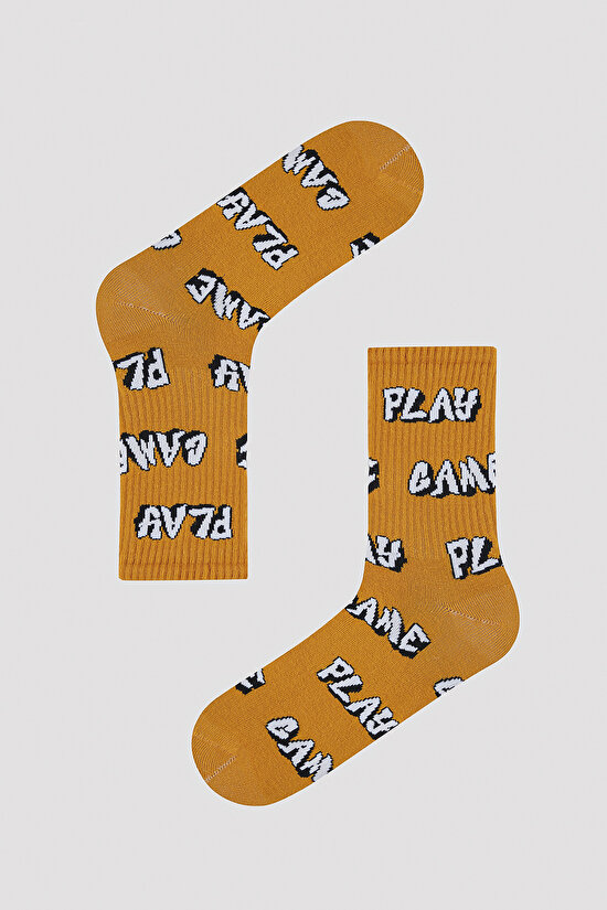 Erkek Game Yazılı 3lü Soket Çorap - 3