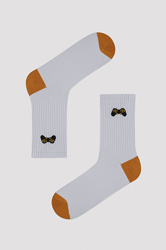 Erkek Game Yazılı 3lü Soket Çorap - 4