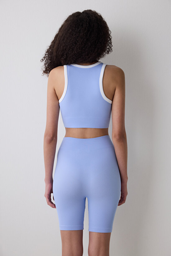 Açık Mavi Dikişsiz Seamless Üst - 7