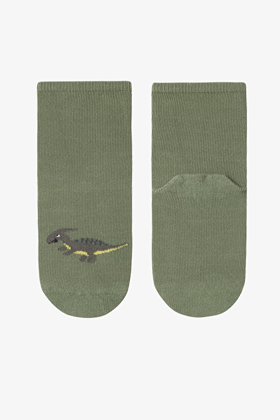 Çok Renkli Erkek Çocuk Green Dino 4lü Soket Çorap Çok Renkli Erkek Çocuk Green Dino 4lü Soket Çorap - 4