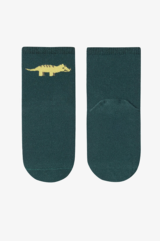 Çok Renkli Erkek Çocuk Green Dino 4lü Soket Çorap Çok Renkli Erkek Çocuk Green Dino 4lü Soket Çorap - 5