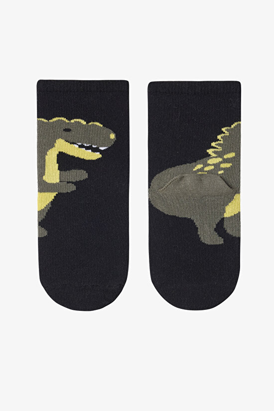 Çok Renkli Erkek Çocuk Green Dino 4lü Soket Çorap Çok Renkli Erkek Çocuk Green Dino 4lü Soket Çorap - 6