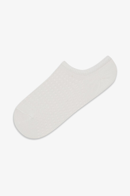 3 Çift Pamuklu Dama Çiçek Desenli Sneaker Çorap - 4