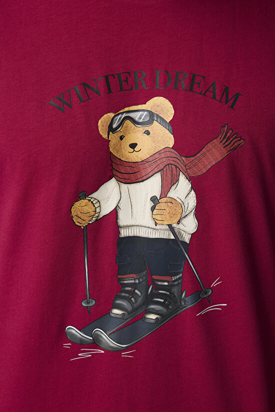 Erkek Ski Dream Ayı Desenli Pantolon Uzun Kollu Pijama Takımı - 3