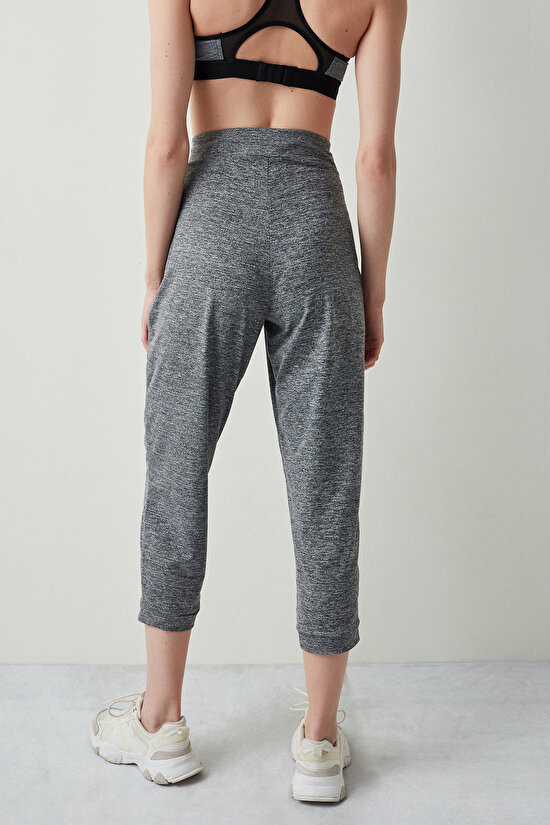 Grey Melange Yoga Pant - 2