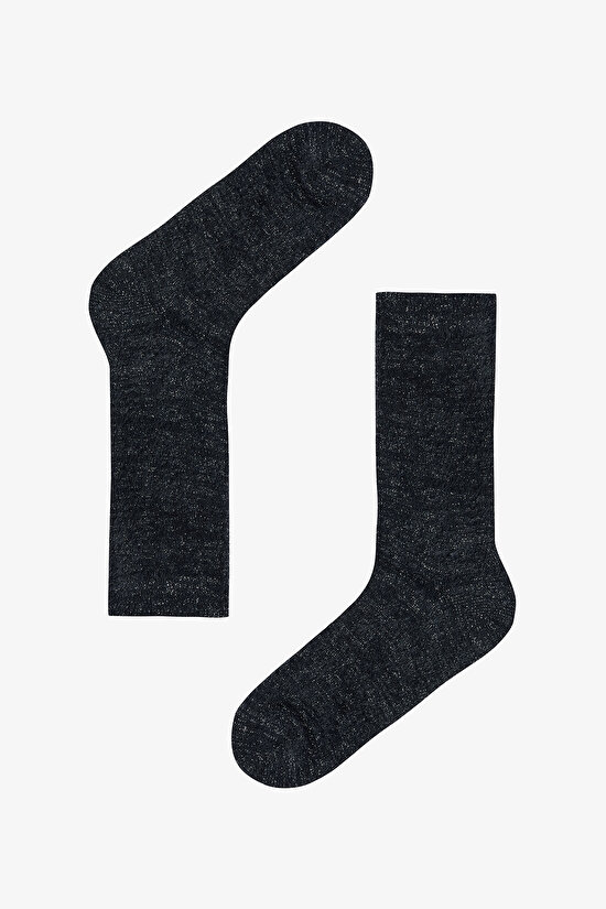 2 Çift Işıltılı Kalın Soket Çorap - 3