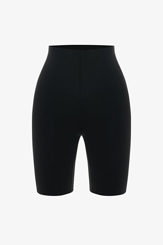 Siyah Contour Biker Tayt - 2