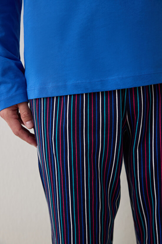 Erkek Mood Slogan Baskılı Bisiklet Yaka Pamuklu Pijama Takımı Erkek Mood Slogan Baskılı Bisiklet Yaka Pamuklu Pijama Takımı - 6