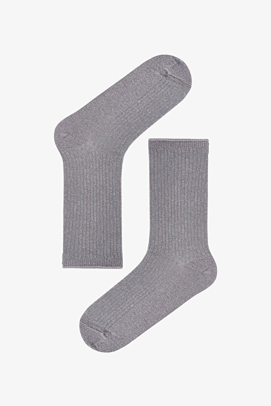 Navy Grey Dream Gleam Cotton Glitter 3 Pack Ankle Socks - 3