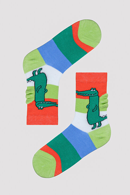 Erkek Çocuk Crocodile 4lü Soket Çorap - 2