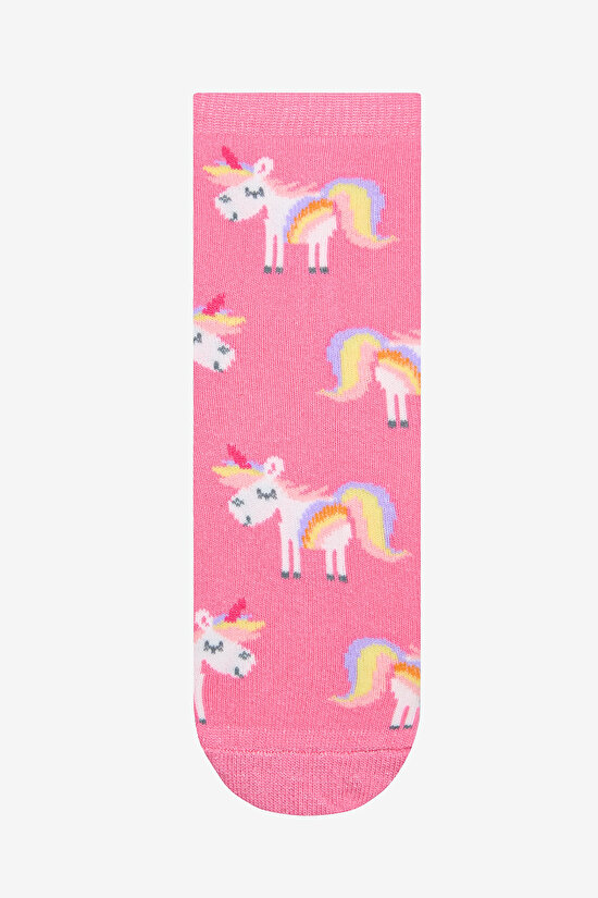 Kız Çocuk Pinky Unicorn 4lü Soket Çorap - 3