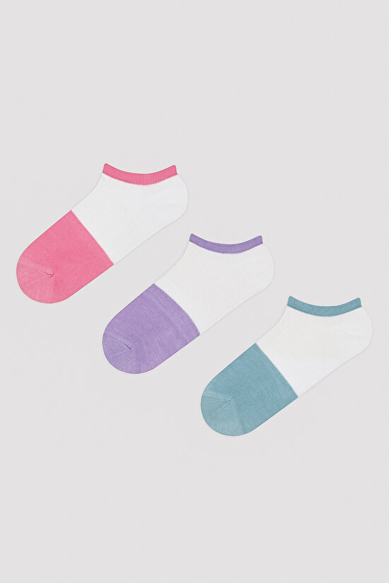 Colorful Ankle Line 3in1 Liner Socks - 1