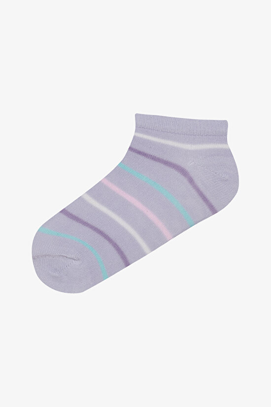 Kız Çocuk Star 4lü Çok Renkli Patik Çorap - 5