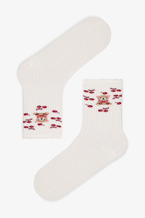 Cherry Bear 3'lü Soket Çorap - 4