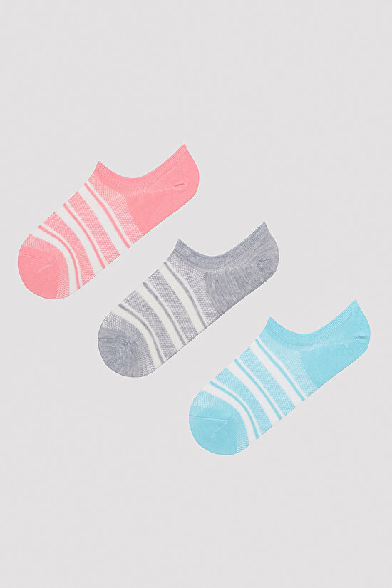 White Line Colorful 3in1 Sneaker Socks - 1