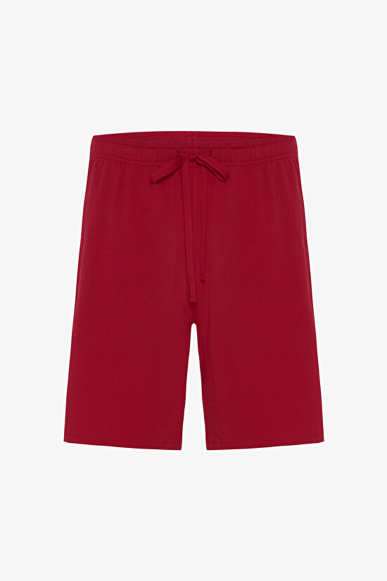 Flame Red Red Star Man Crew Neck Shorts Pajama Set - 10