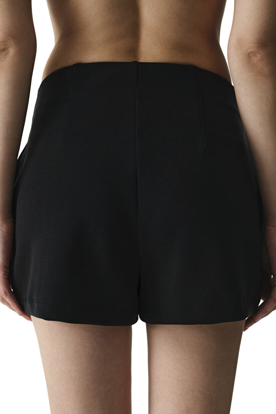 Siyah Mini Modal Şort - 3