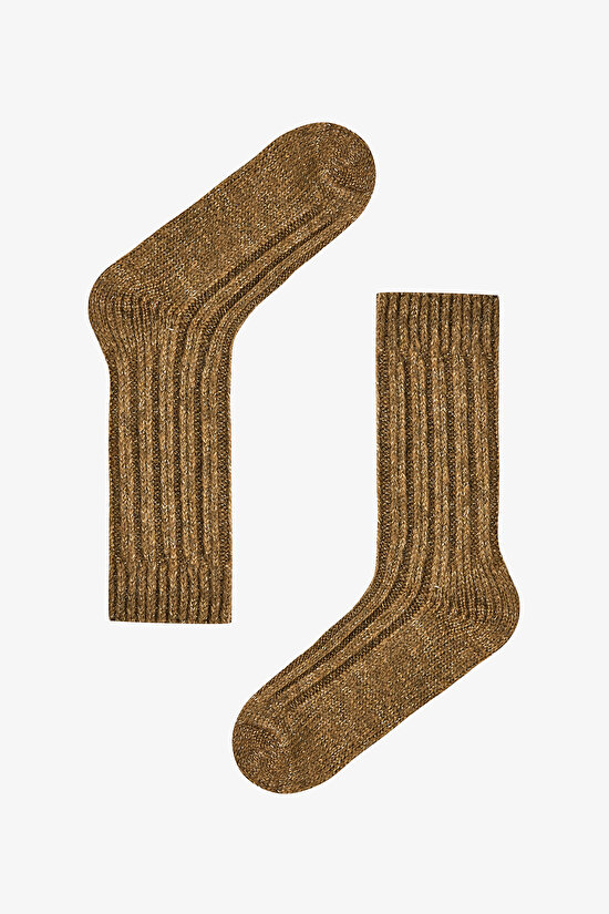 Altın Parıltılı Kalın Soket Çorap - 2