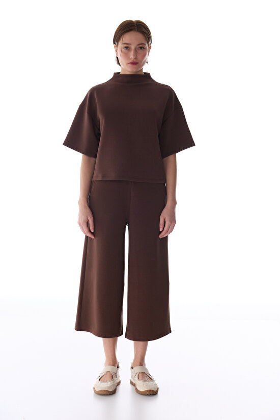 Brown Crop Modal Top - 3