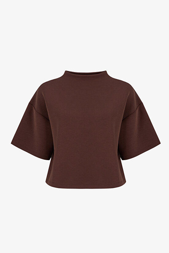 Brown Crop Modal Top - 6