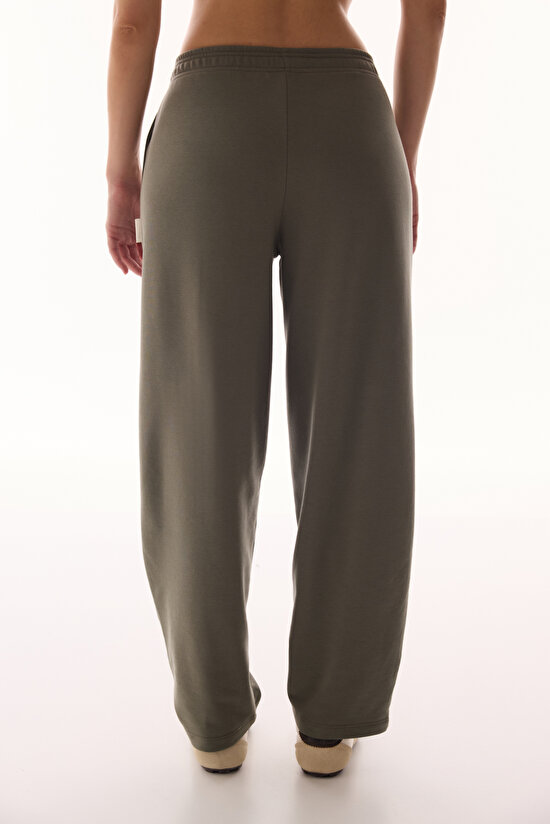 Khaki Front Stitch Balloon Pants - 3