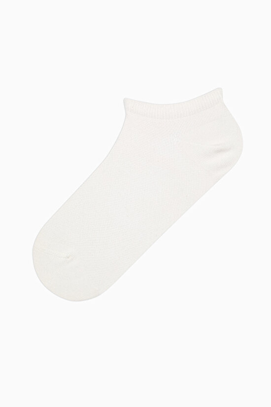 5 Çift Pamuklu Delikli Nefes Alabilen Burun Dikişsiz Patik Çorap - 4