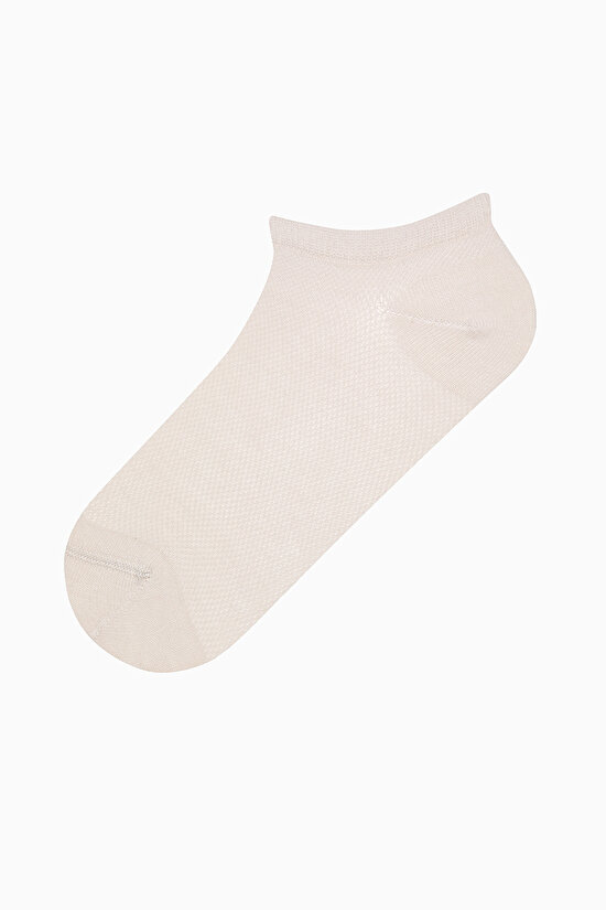 5 Çift Pamuklu Delikli Nefes Alabilen Burun Dikişsiz Patik Çorap - 5