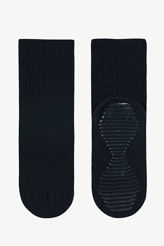 Siyah Antrasit Non Grip Sport  2li Soket Çorap - 2