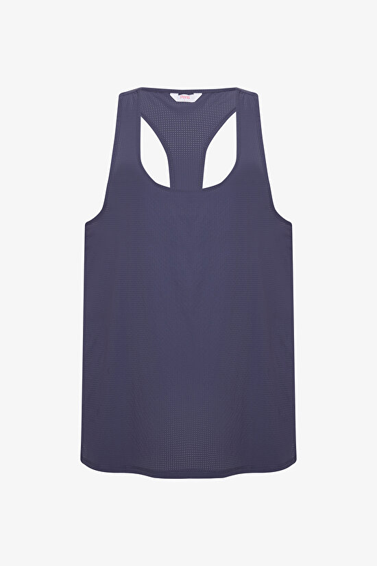 Koyu Indigo Sırt Detaylı Spor Atlet - 6