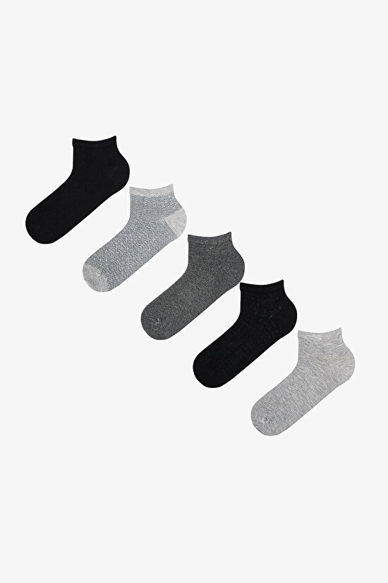 Erkek Renkli Urban Mix 5'li Patik Çorap - 1